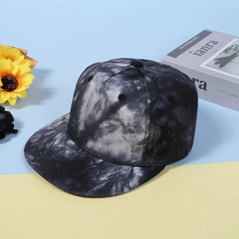 1-5 Years Children Hip-Hop Hats Kids Solid Color Tie-Dye Baseball Caps