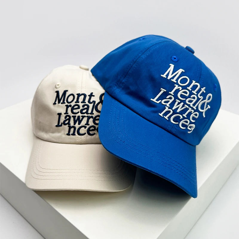 Men Women Korean Letter Embroidery Baseball Hats