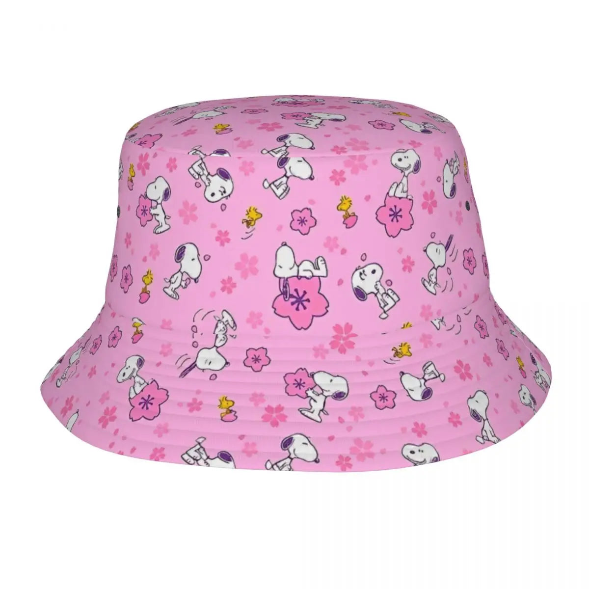 Trendy Snoopys Dog Bucket Hats Women Men Outdoor Sports Cartoon Heart Fishing