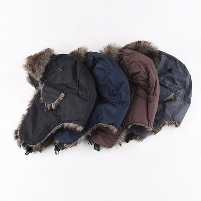 Waterproof Ski Hat Bomber Cap Russian Warm Ear Protectors Hats