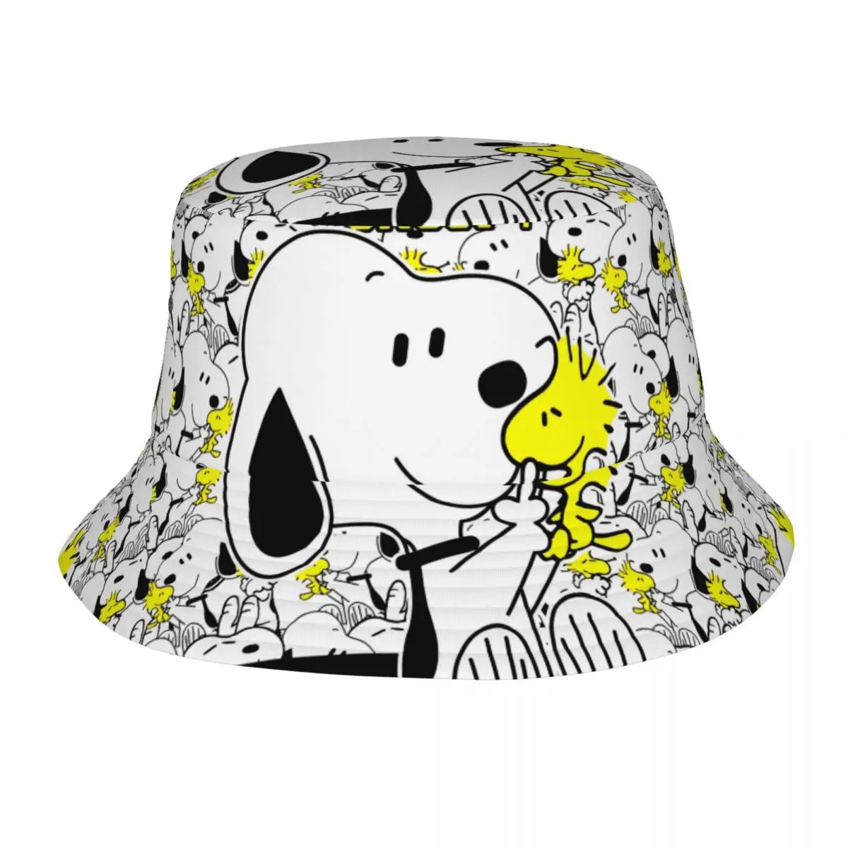 Trendy Snoopys Dog Bucket Hats Women Men Outdoor Sports Cartoon Heart Fishing