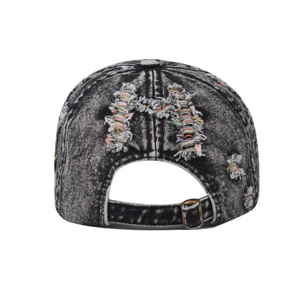Spring Autumn Wash Denim Cap Hip Hop Fitted Cap