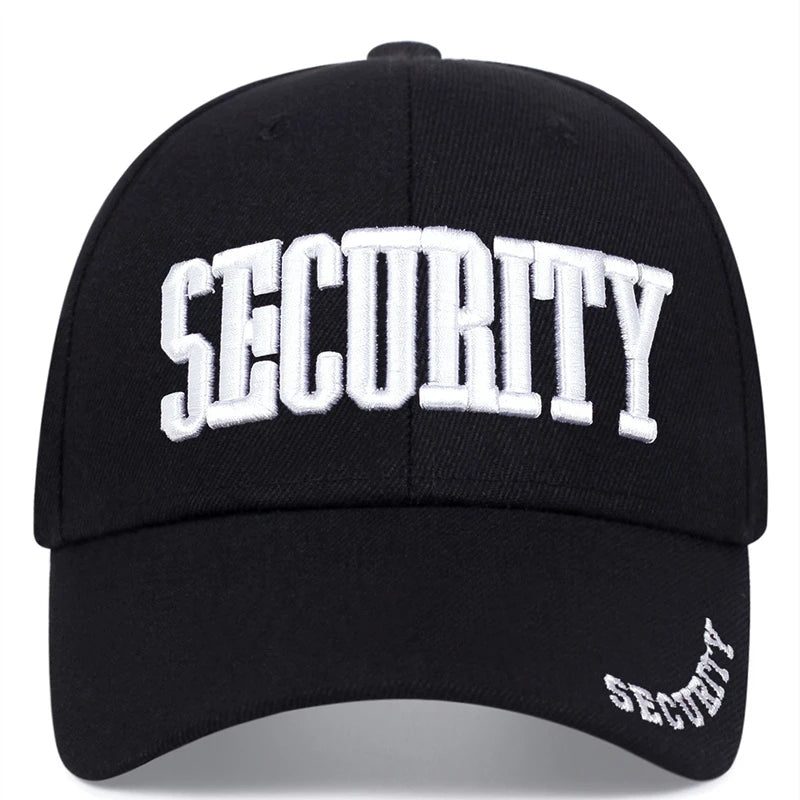 Seccurity Letter Embroidery Baseball Cap USA Men Dad Hat Cotton
