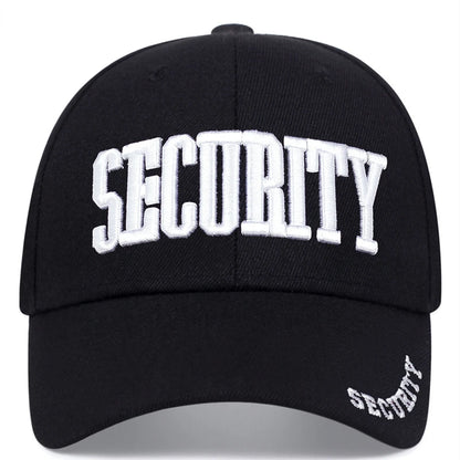 Seccurity Letter Embroidery Baseball Cap USA Men Dad Hat Cotton