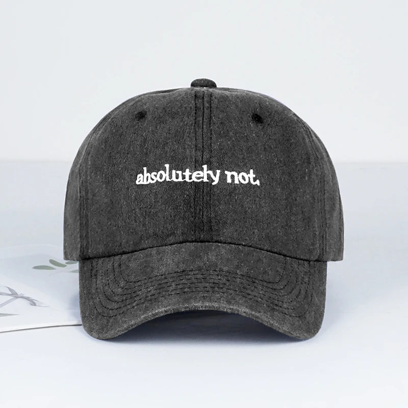 MLFO Absolutely Not Embroidered Washed Baseball Cap Lightweight Breathable and Adjustable Unisex Hat