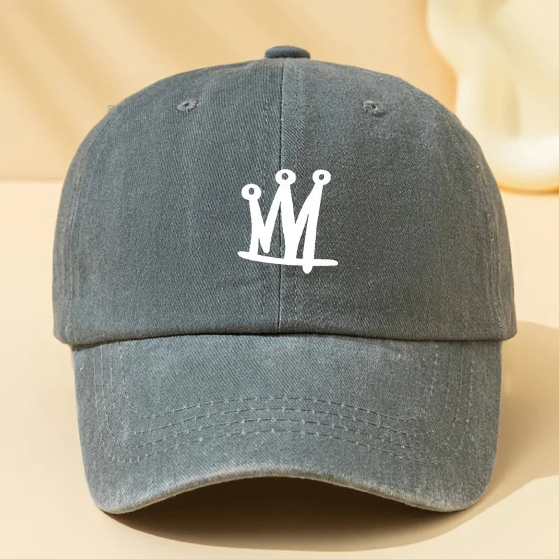 Washed Printed Baseball Cap Suitable for Men and Women