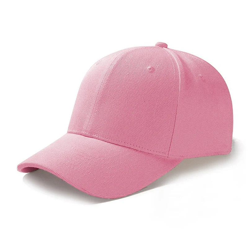 Adjustable Polyester Baseball Cap Unisex Solid Color Dad Hat
