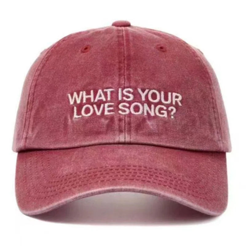 New Kpop What Is Your Love Song Same Knitted Embroidery Cap