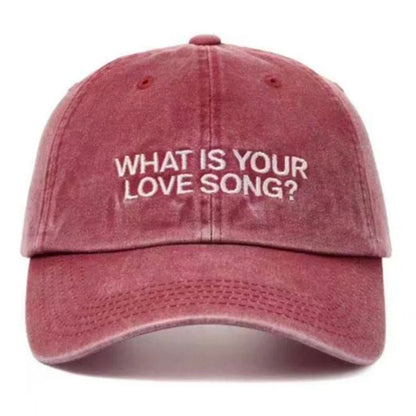New Kpop What Is Your Love Song Same Knitted Embroidery Cap