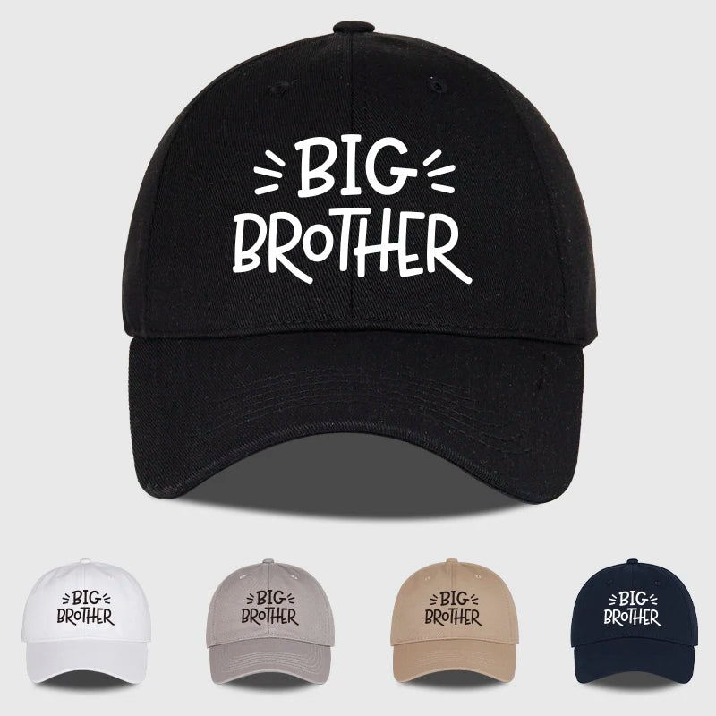 Coolwind Big Brother Letter Print Soft-Peak Baseball Cap