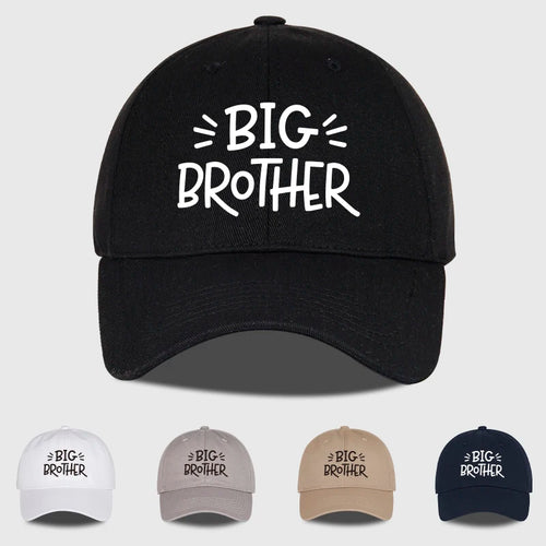 Coolwind Big Brother Letter Print Soft-Peak Baseball Cap