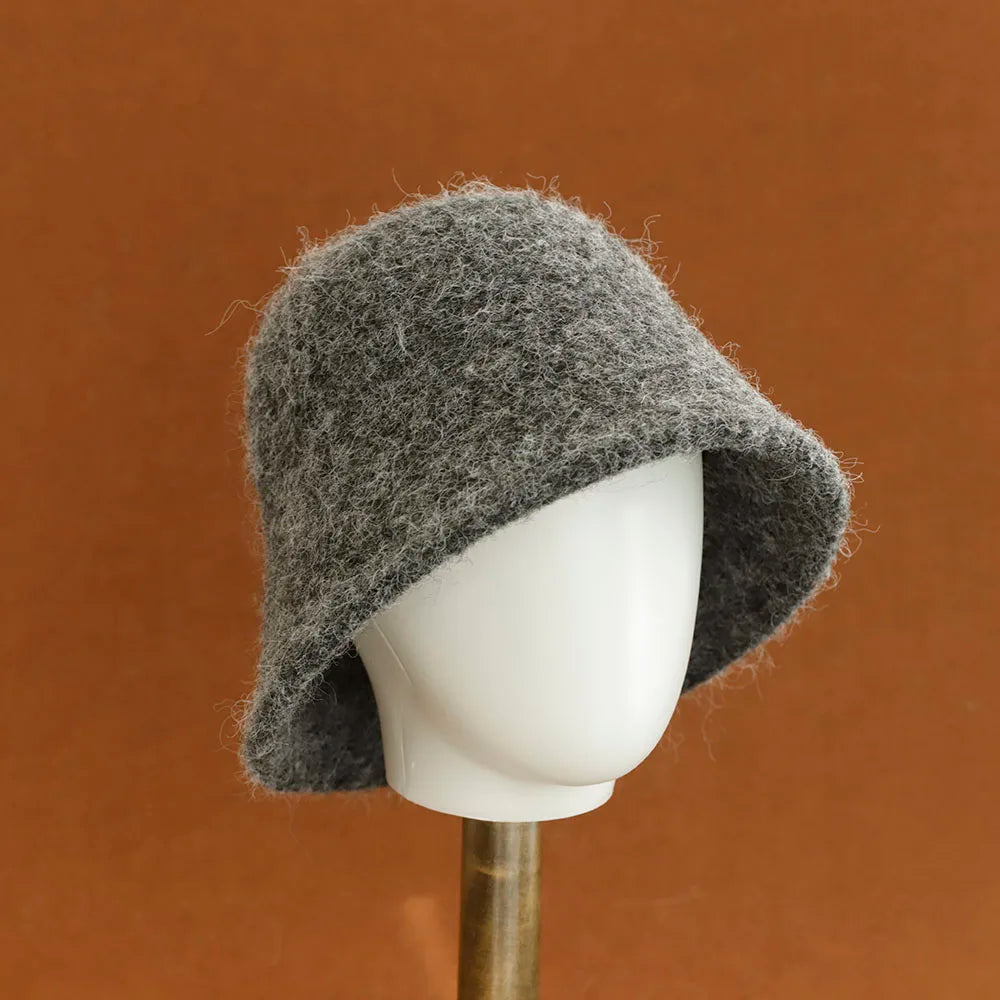 2026 New Y2K Autumn Winter Wool Bucket Hat Women