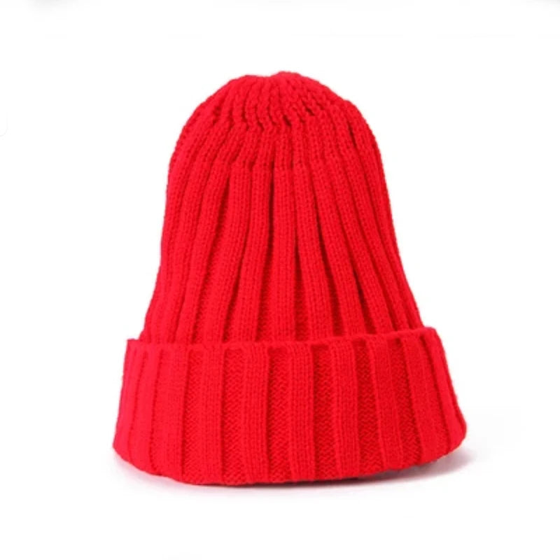 New Beanies Women Solid Knitted Warm Soft Trendy Hats