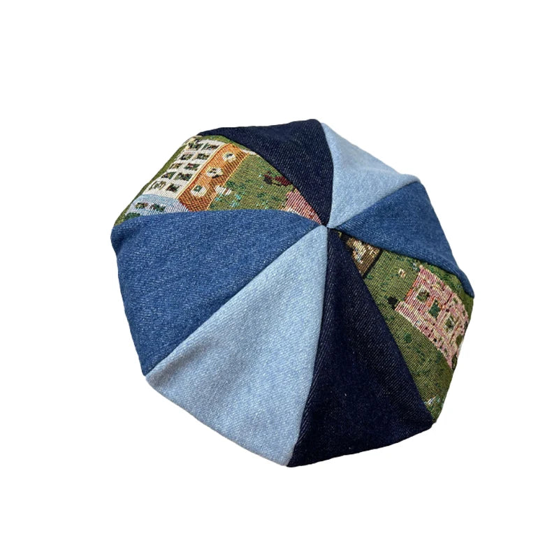 New Women's Summer Hat Print Beret Hat Sun Protection Painter Cap
