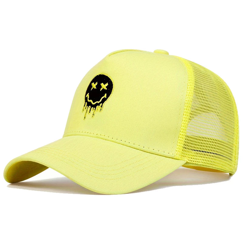 Unisex XX Smiling Face Print Baseball Net Caps Spring and Summer