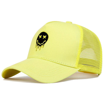 Unisex XX Smiling Face Print Baseball Net Caps Spring and Summer