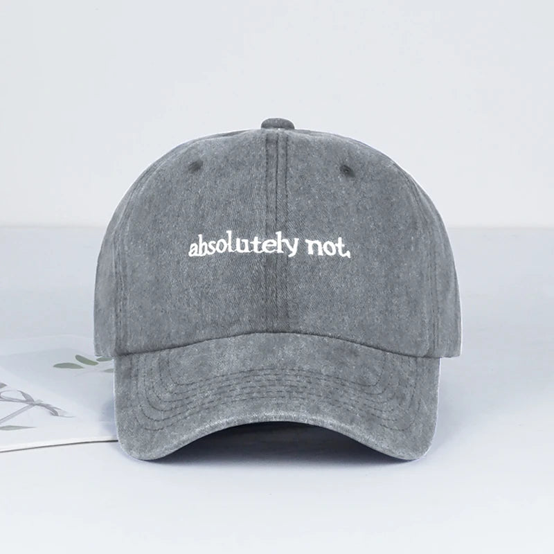 MLFO Absolutely Not Embroidered Washed Baseball Cap Lightweight Breathable and Adjustable Unisex Hat