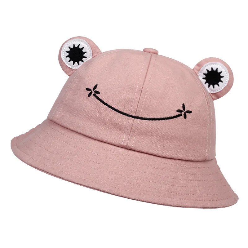 1pc Personality Frog Shaped Fisherman Hat with Embroidery for Men and Women