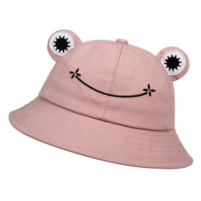 1pc Personality Frog Shaped Fisherman Hat with Embroidery for Men and Women