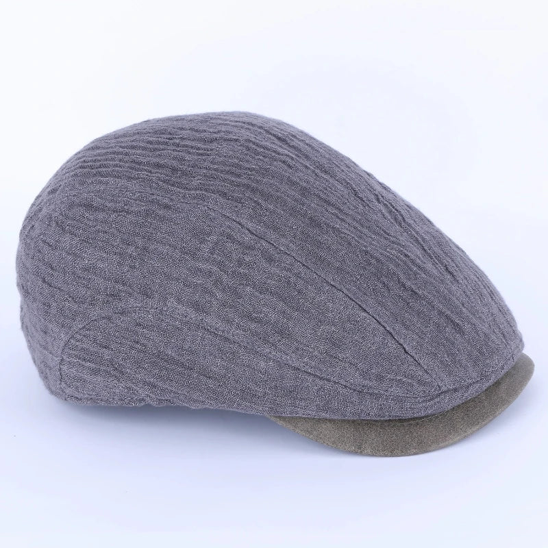 Linen Berets Hats For Men Summer Breathable Newsboy Caps