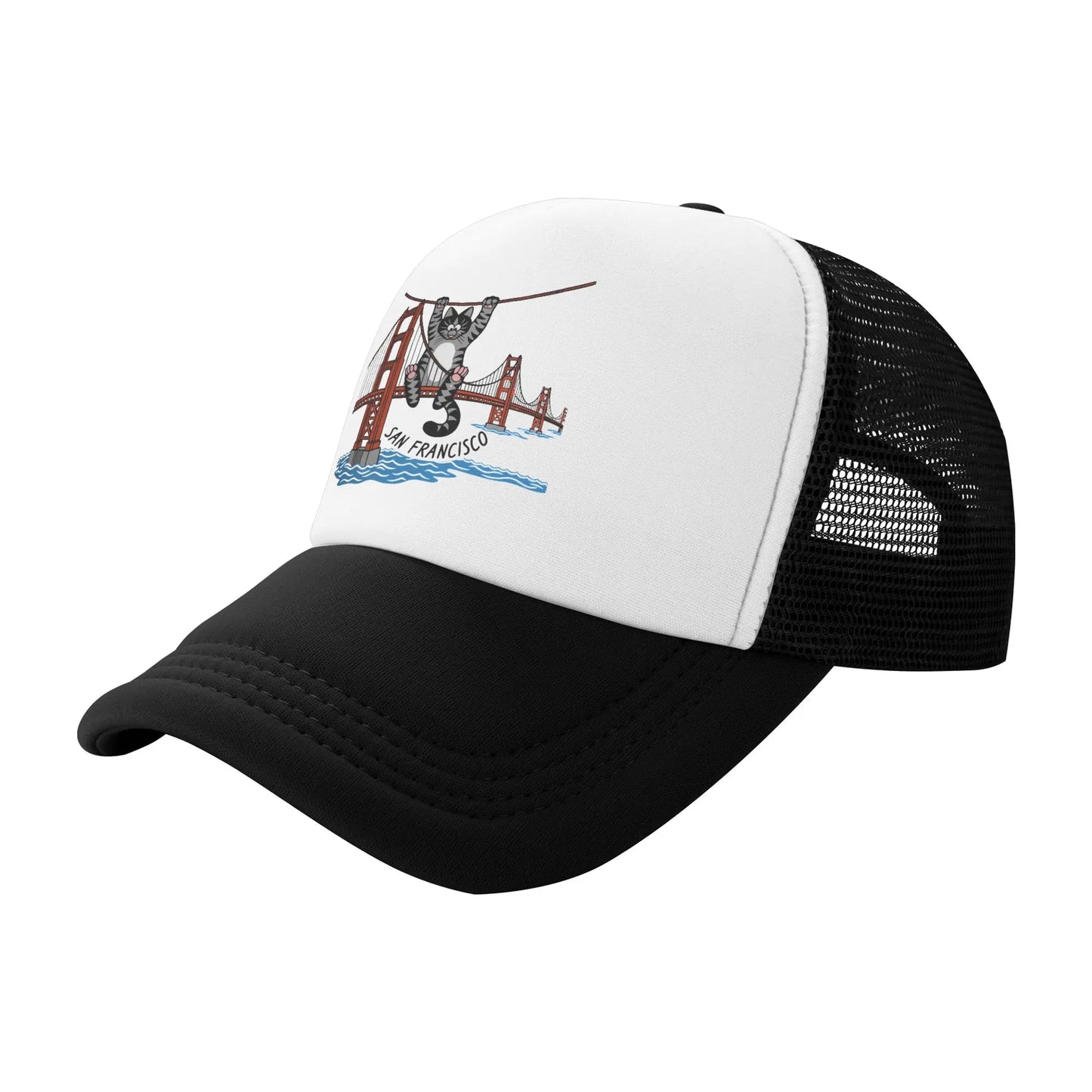 Men Ryan Gosling Cat Bridge Cap Casual Mesh Baseball Cap