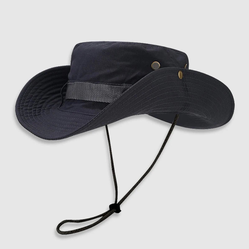 Solid Drawstring Women Bucket Hats Men Cap
