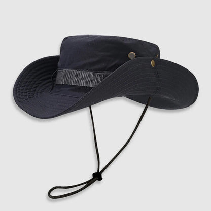Solid Drawstring Women Bucket Hats Men Cap