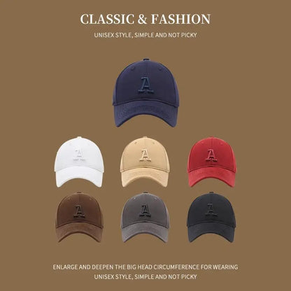 Classic A Letter Embroidery Baseball Cap for Women Men
