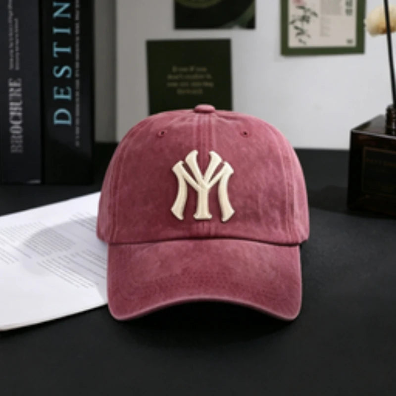 Washed Cotton Men Baseball Cap Lightweight Adjustable Dad Hat Casual Street Travel Sports Sun Cap