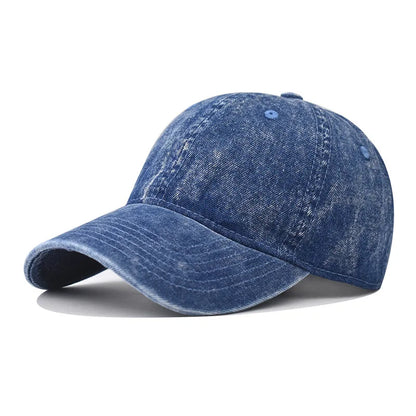 Denim Baseball Cap Men Women Vintage Cotton Jeans Blue Sun Hats