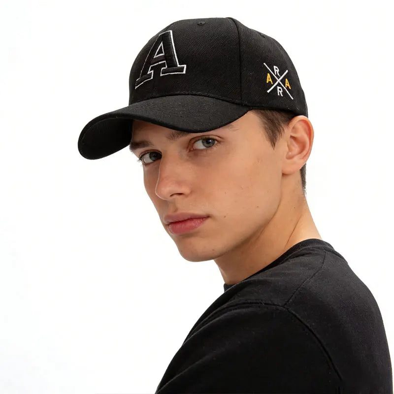 Summer Outdoor Solid Color Embroidered Duck Tongue Hat