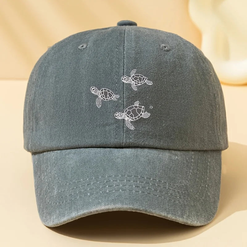 Turtle Print Unisex Baseball Cap with Outdoor