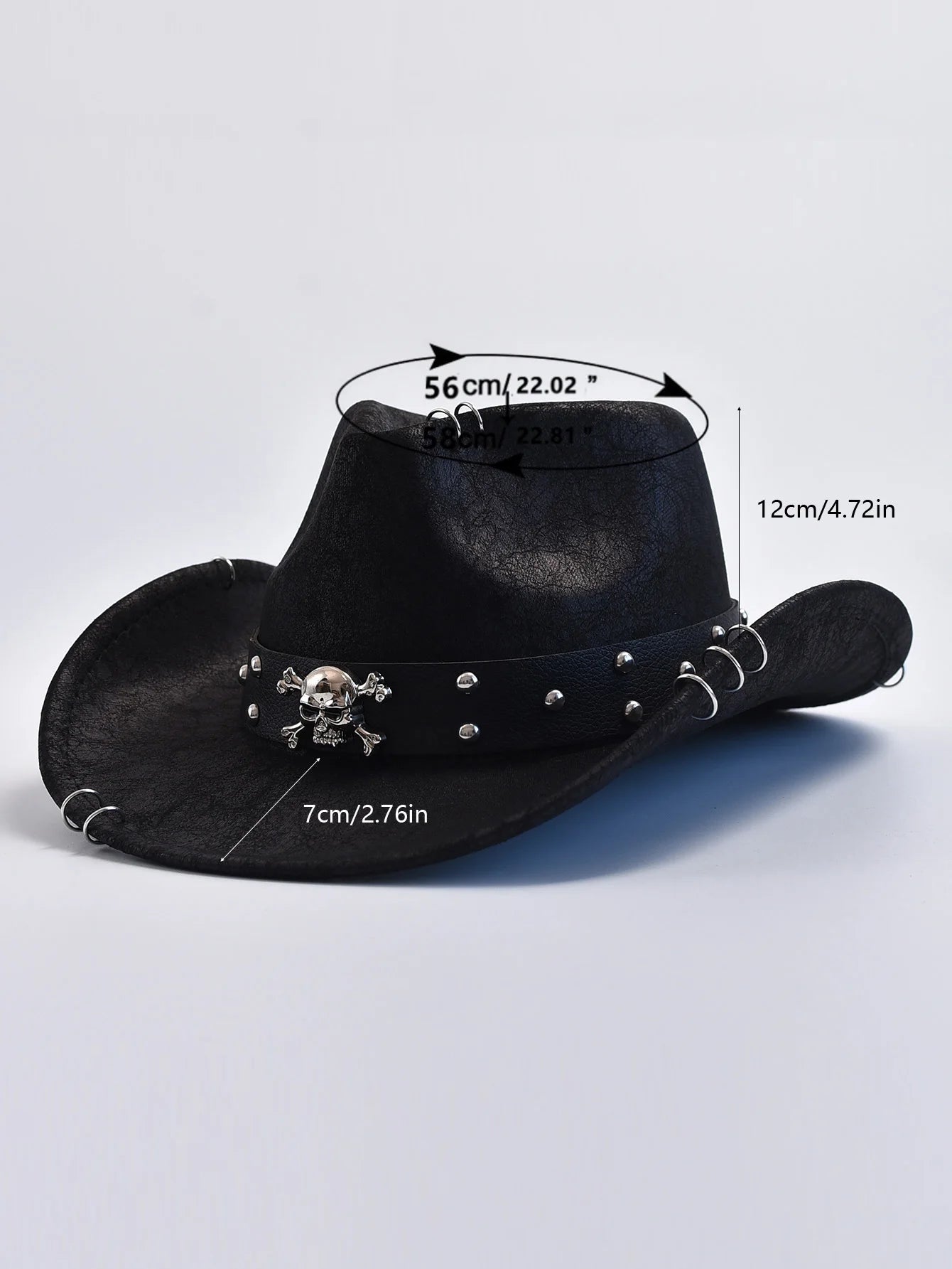 Faux Leather Vintage Western Cowboy Hat For Men Gentleman Jazz Hats