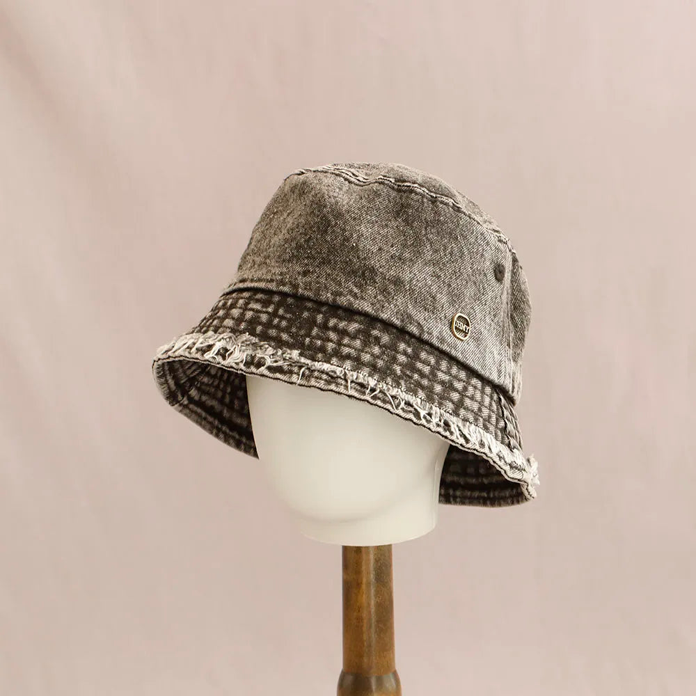 Washed Denim Bucket Hat Women Fisherman's Hat