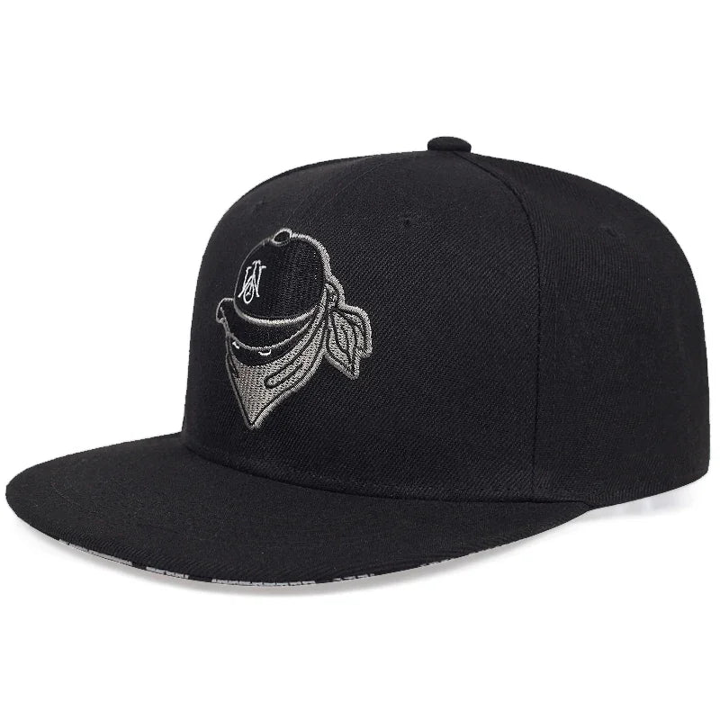Unisex Masked Embroidery Hip-hop Hats Spring Autumn