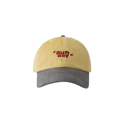 Adjustable Letter Embroidery Baseball Hat Cotton