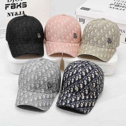 Versatile Korean Style Full Letter Baseball Cap Unisex Trendy Duckbill Casual Retro