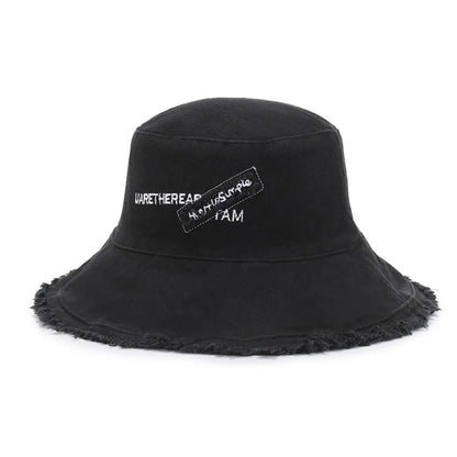 Women Outdoor Sunscreen Bucket Hat Cotton Sun Caps Fisherman Cap