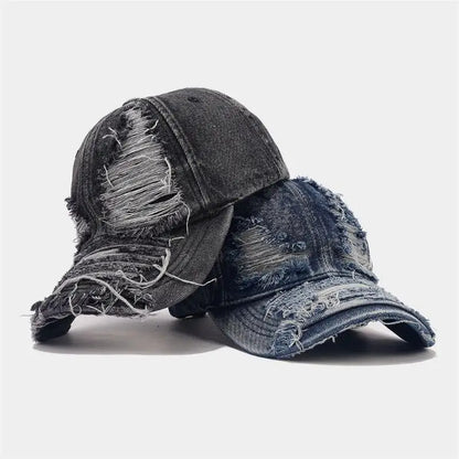 Sunproof Peaked Hat Outdoor Hat Fashion Ripped Baseball Hat
