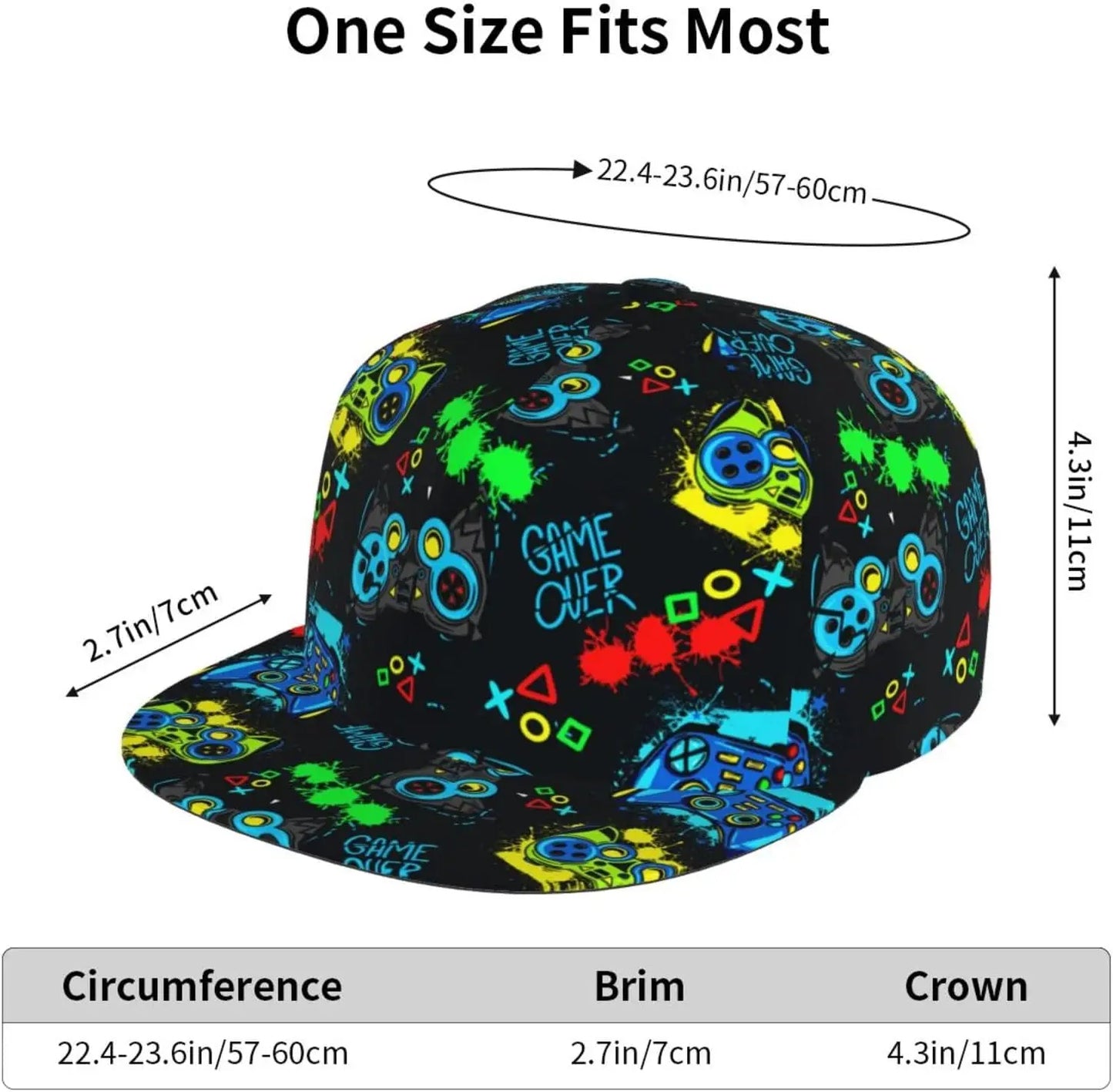 Casual Baseball Cap Hat Snapback Cap Hip Hop Trucker Hat for Dance Hiking