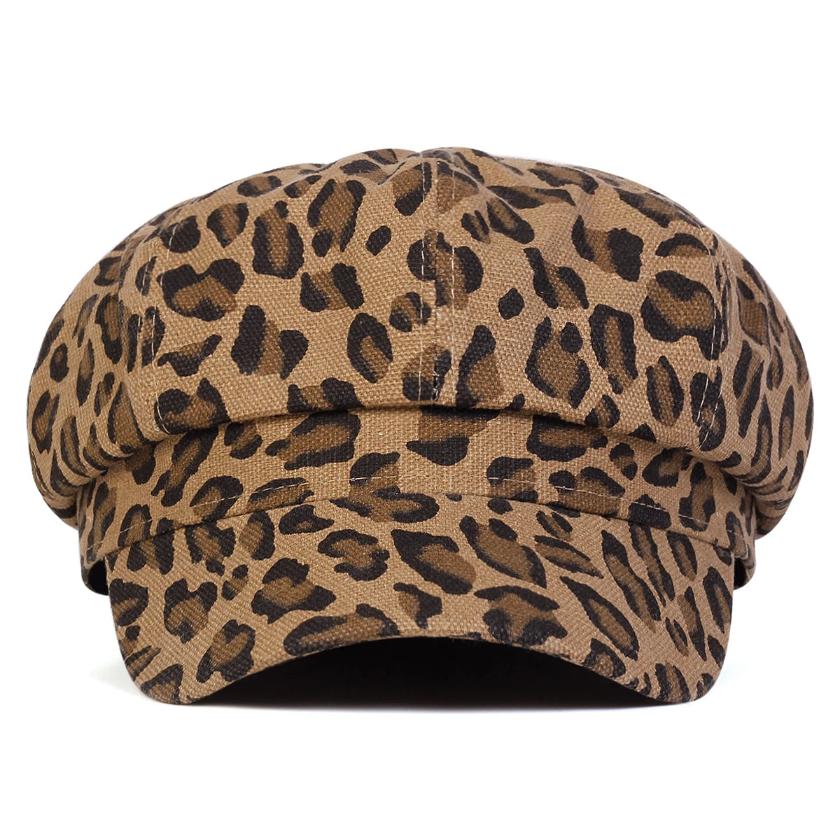 Unisex Leopard Print Personality Newsboy Hat