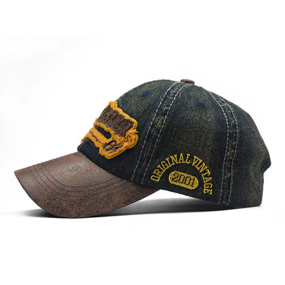 Summer Denim Baseball Cap Men's Fashion Embroidered Letter Cotton Caps