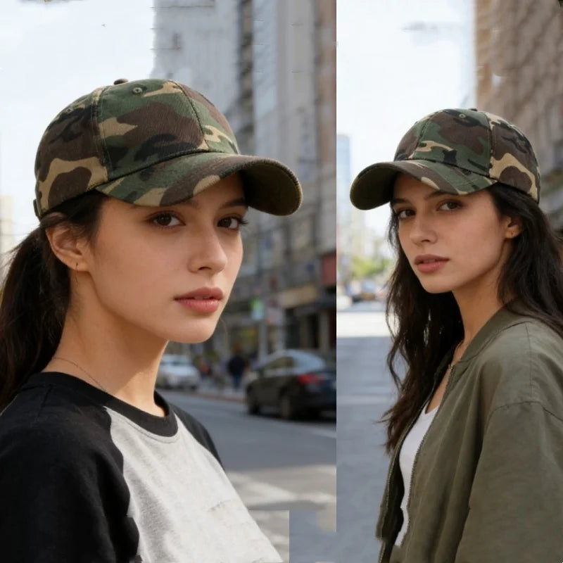 Men Women Camouflage Printed Baseball Caps
