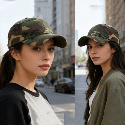 Men Women Camouflage Printed Baseball Caps