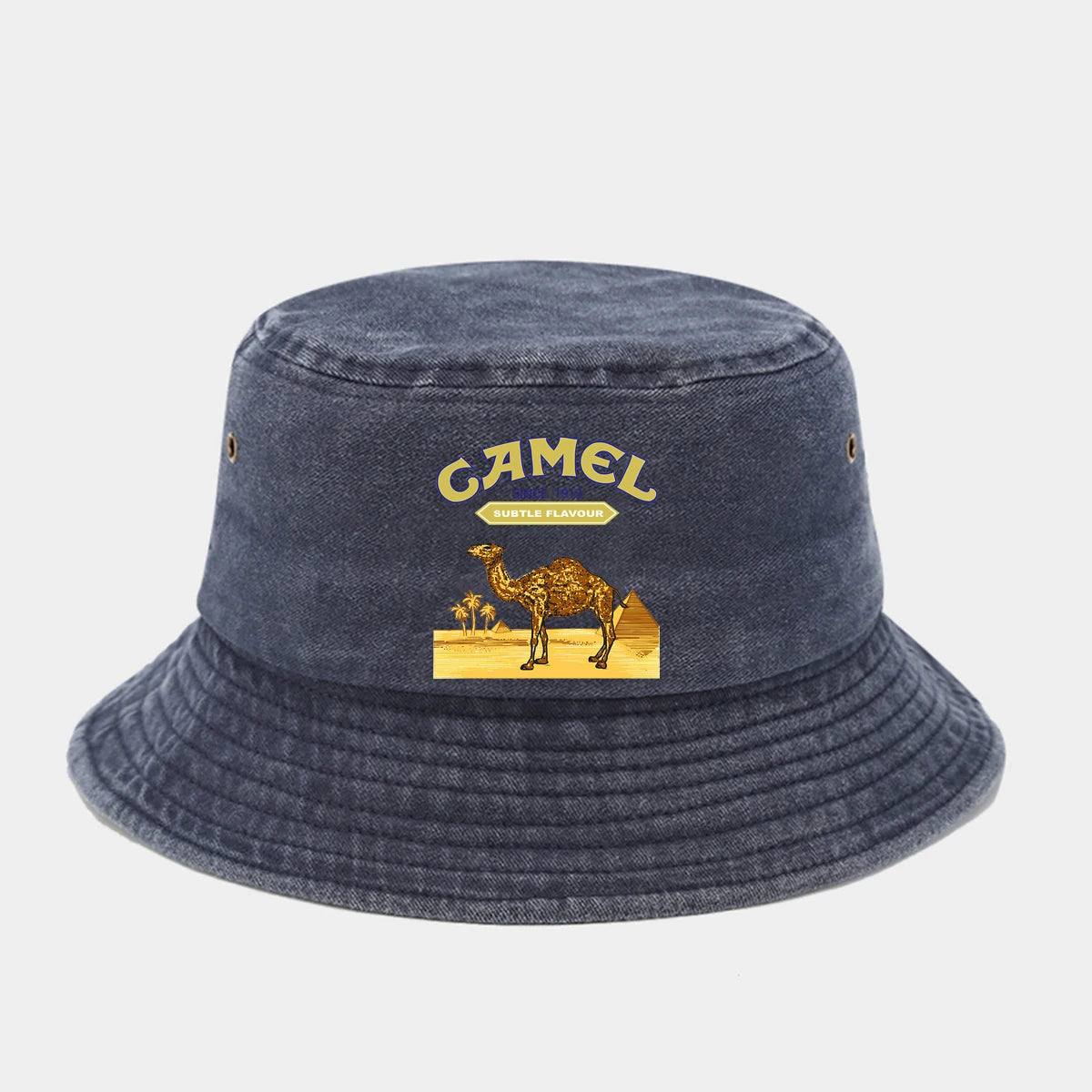 "Camel Trophy" Printed Washed Retro Sunshade Fisherman Hat