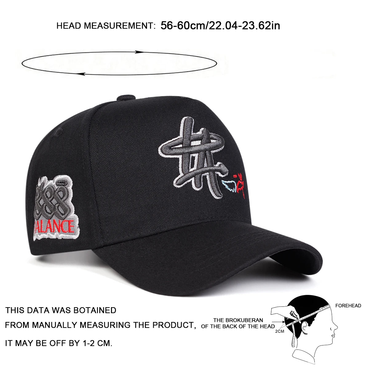Unisex HA Letter Embroidery Baseball Caps Spring Autumn
