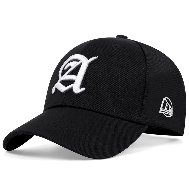 Summer Fashion Men Baseball Cap Letter A Embroidery  Hat Cotton