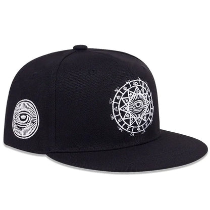 Unisex Eyes Letter Embroidery Hip-Hop Hats