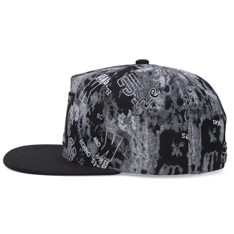 Spring/ Summer Printed K Letter Snapback Cap Young Men and Women