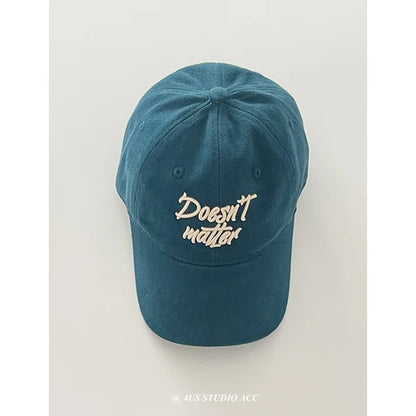 Hat Women's Autumn Washed Cotton Peaked Cap Men